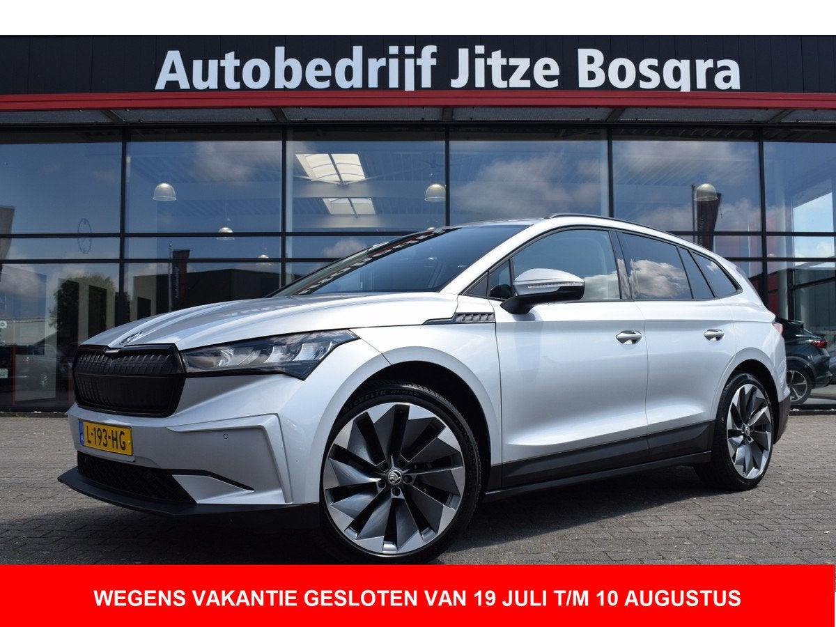 Skoda Enyaq iV 60 SOH 91% LED | Carplay | Virtual | Standkac, Achterwielaandrijving, Gebruikt, 179 pk, Leder en Stof