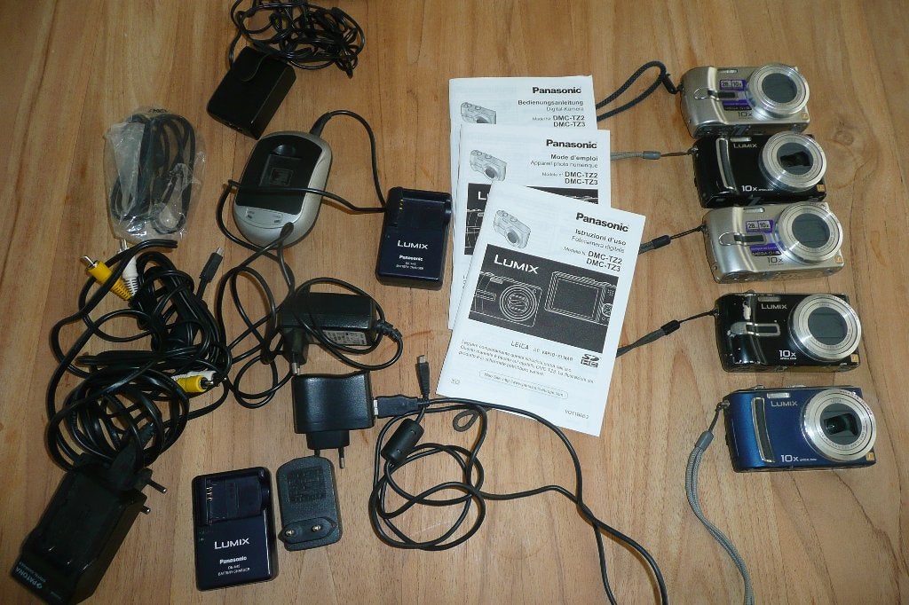 5 X Panasonic Lumix LEICA DEFECT DMC-TZ3 (3x) TZ5 (2x) lader, Panasonic, Ophalen of Verzenden, Compactcamera, Niet werkend