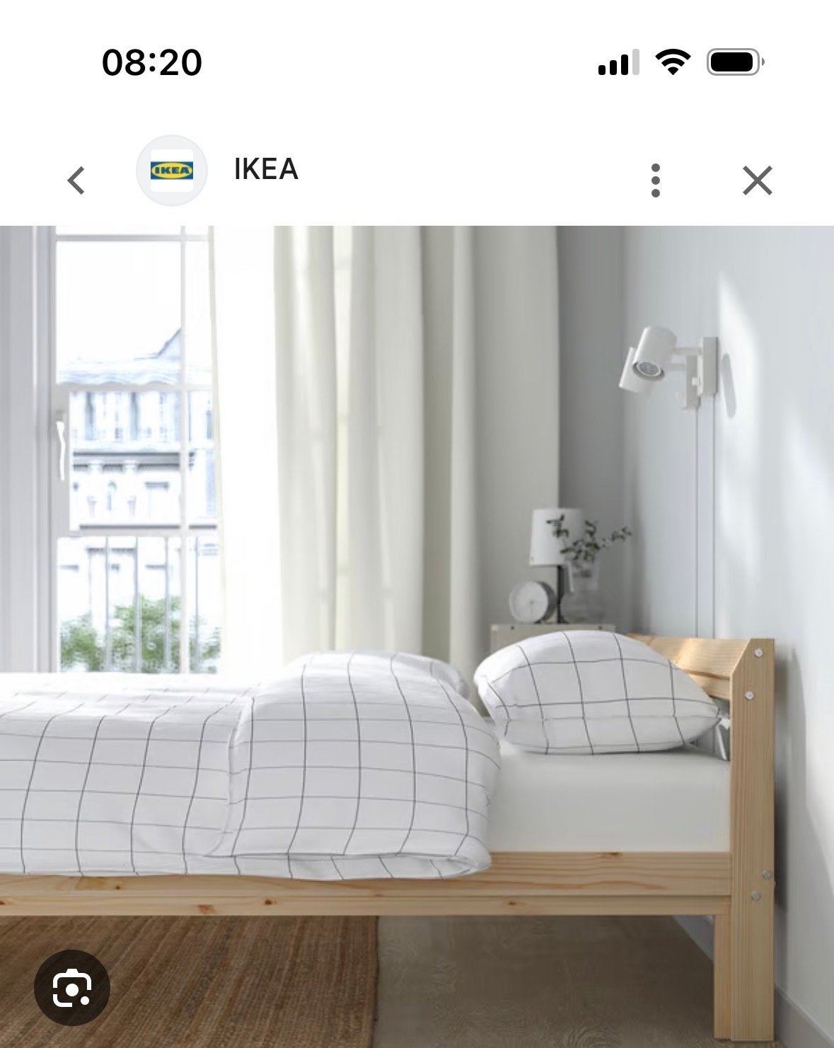 IKEA Neiden bed, zwart geverfd, zo goed als nieuw, Ophalen, Zo goed als nieuw, Zwart, Hout