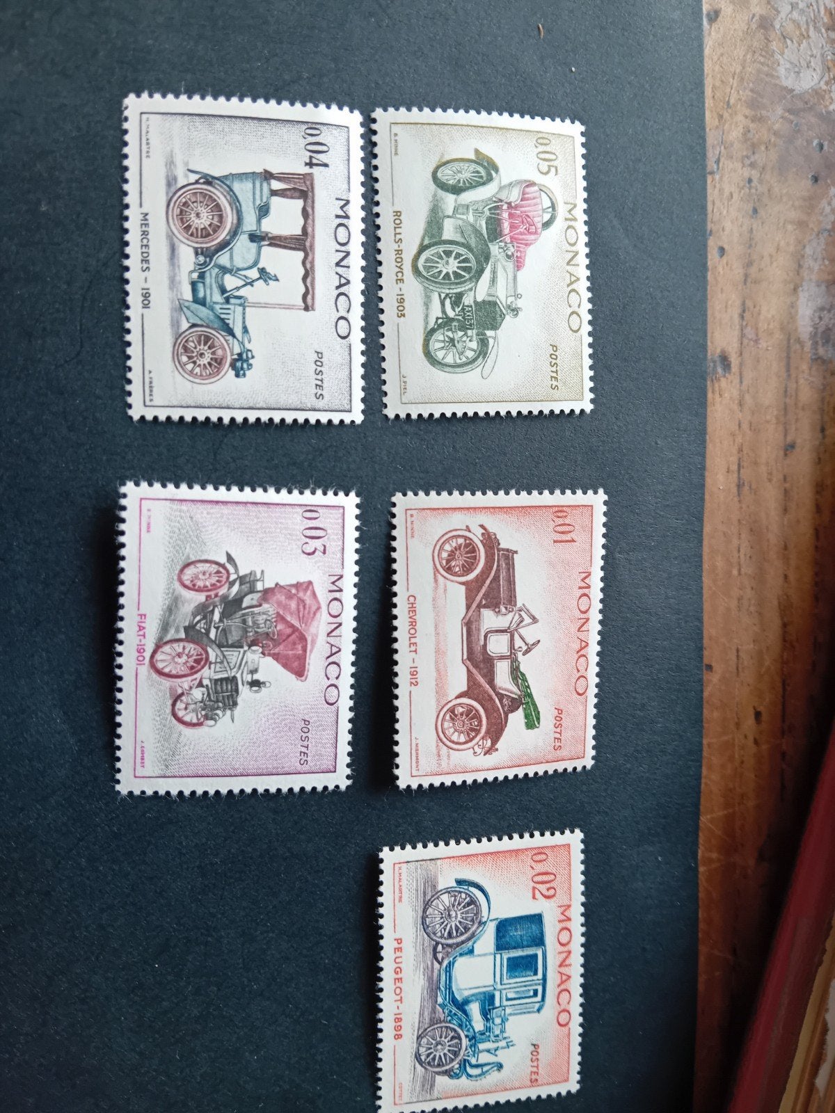 Monaco Postzegels: Klassieke Auto's Collectie, Ophalen of Verzenden, Monaco
