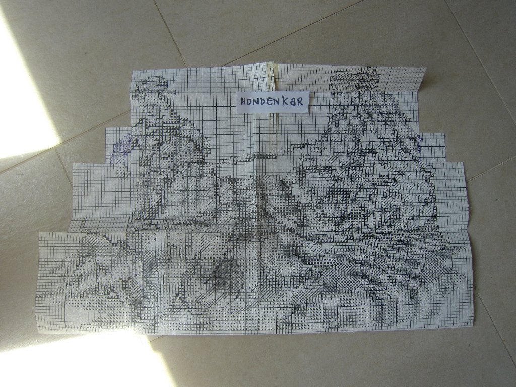 borduurpatroon HONDENKAR, Ophalen of Verzenden, Zo goed als nieuw, Handborduren, Patroon