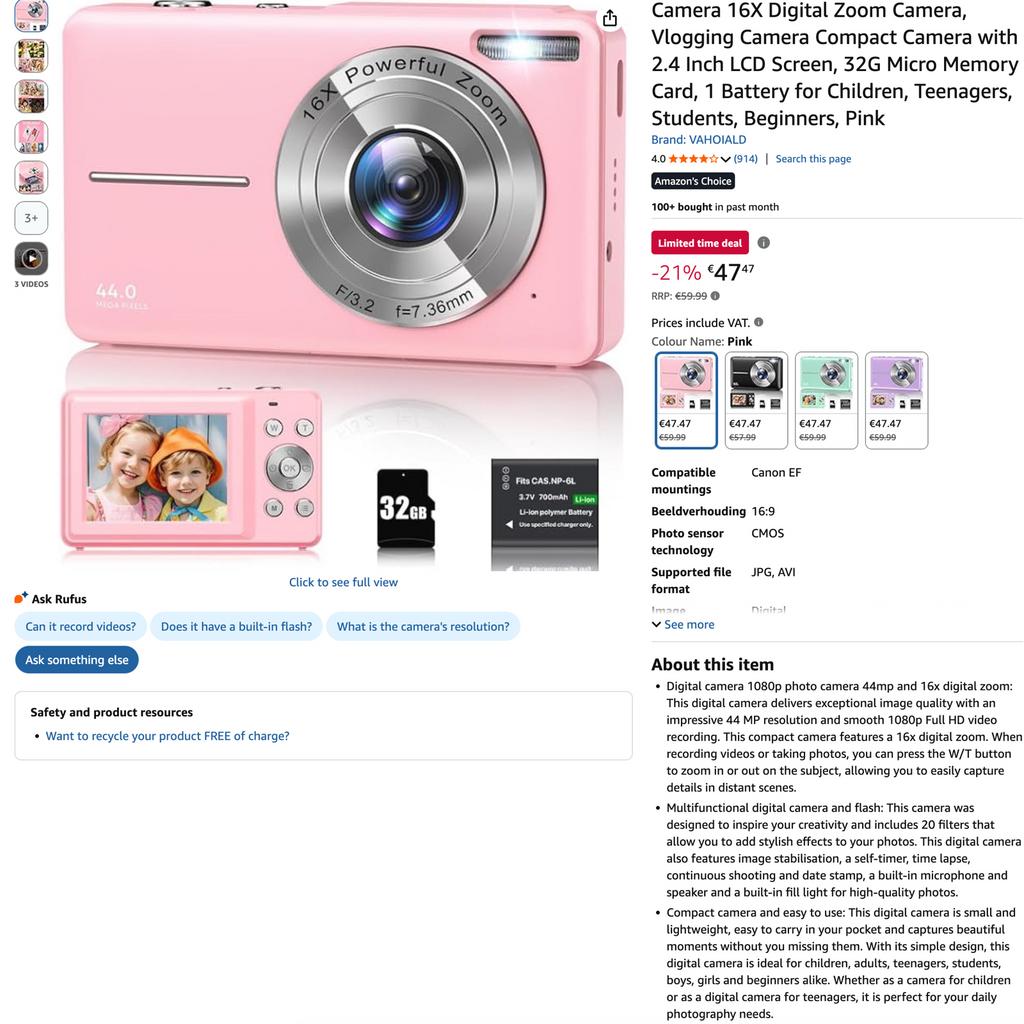 Brand new camera, Spelcomputers en Games, Spelcomputers | Nintendo Game Boy, Ophalen, Nieuw, Overige modellen