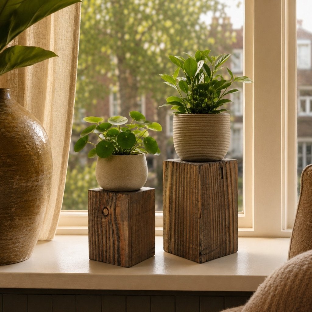 Houten blokken - set mini zuiltjes Douglas H20 + H15cm #D17S, Houtatelier M.Y., Info@myhoutatelier.nl, Nieuw, Ophalen of Verzenden