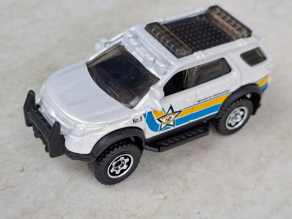 Ford Explorer van Matchbox schaal 1/70 sheriff, Hobby en Vrije tijd, Modelauto's | Overige schalen, Ophalen of Verzenden, Nieuw
