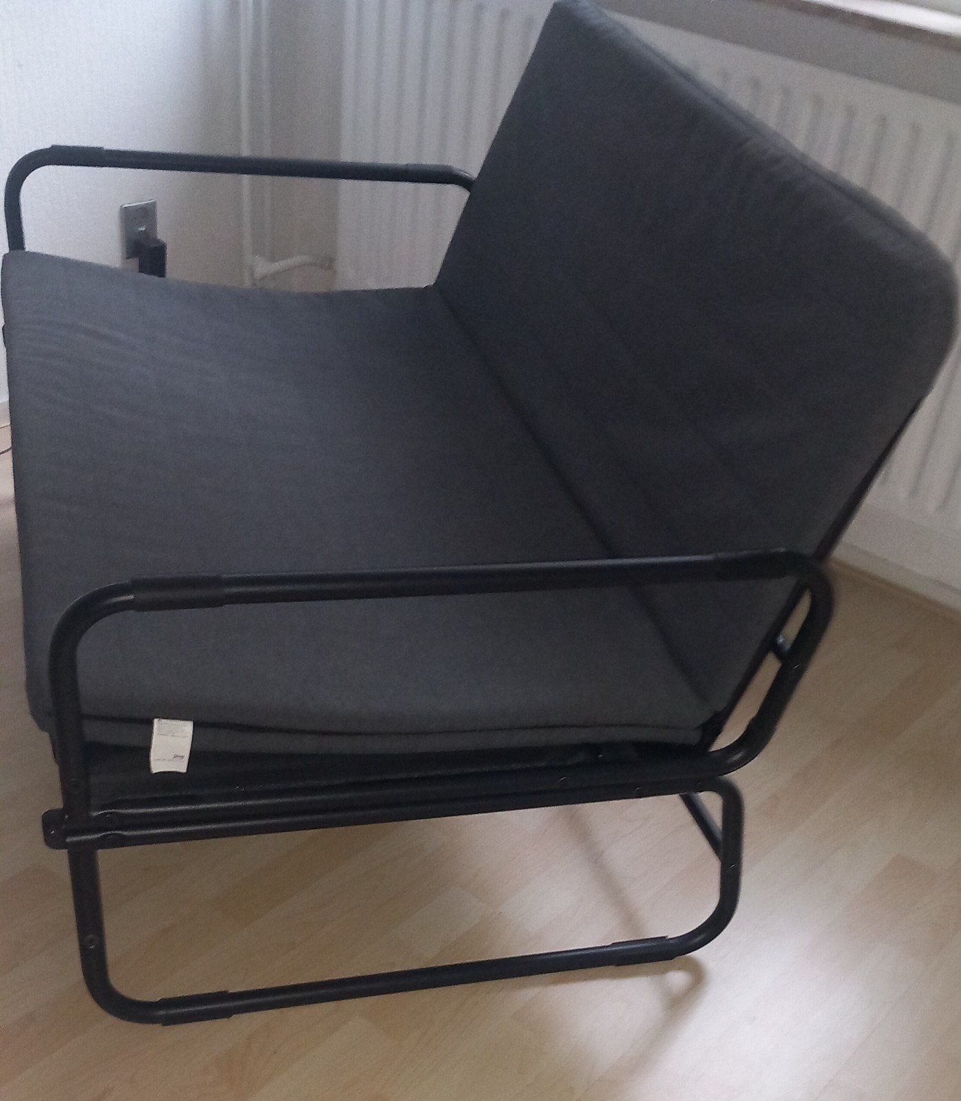 IKEA Lycksele slaapbank - Zwart/Grijs, Ophalen, Zwart, Tweepersoons, Zo goed als nieuw