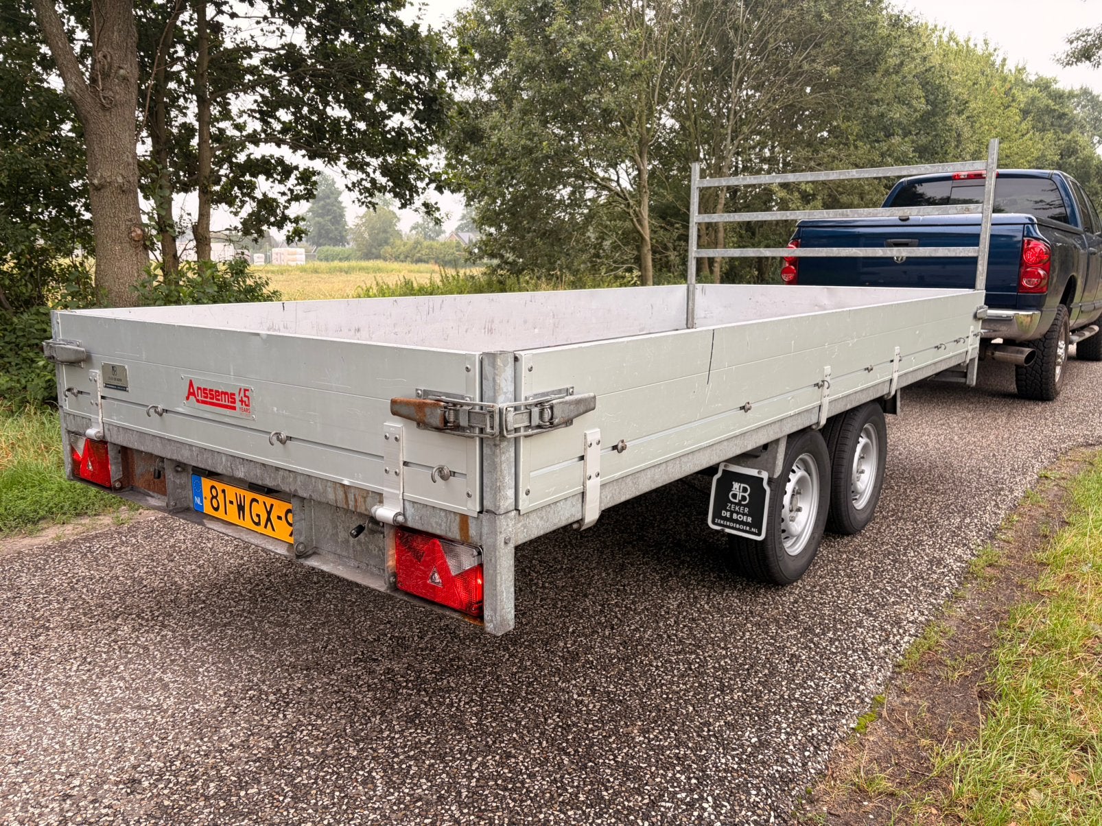 Anssems ASX 2500KG 400X180 Rijplaten 2023 MARGE plateauwagen, Ophalen, Zo goed als nieuw