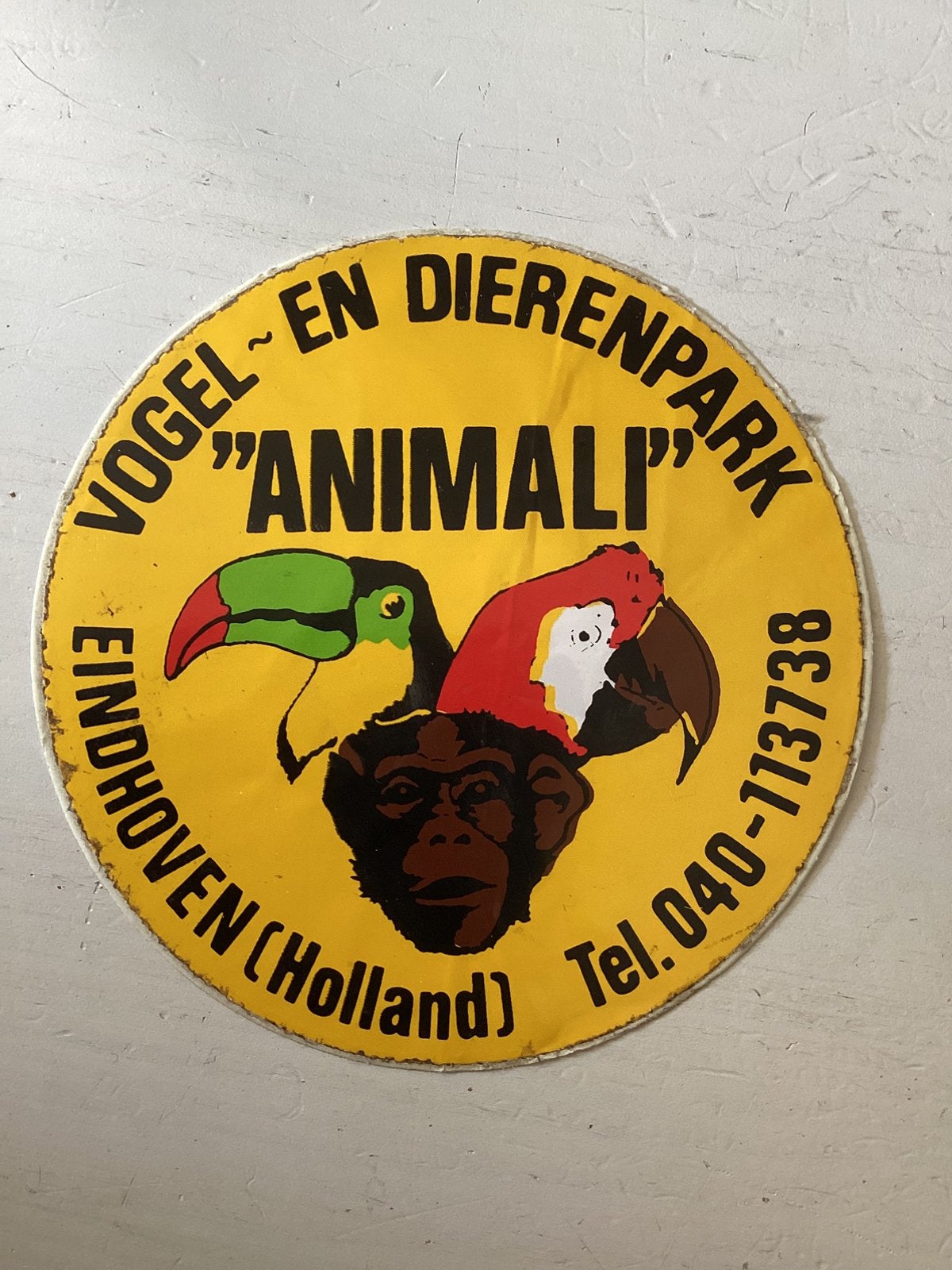 Sticker vogel- en dierenpark Animali Eindhoven, Verzamelen, Verzenden, Zo goed als nieuw, Dier en Natuur