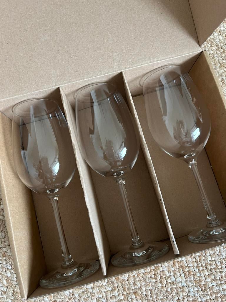 3 Schott Zwiesel Kristallen Witte Wijnglazen, Ophalen, Zo goed als nieuw