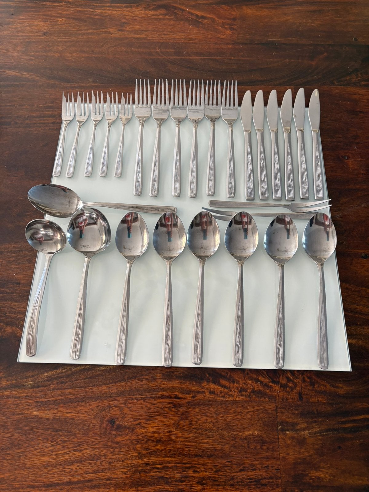 Mooi 6 delig bestek stanlisteel, Antiek en Kunst, Ophalen of Verzenden