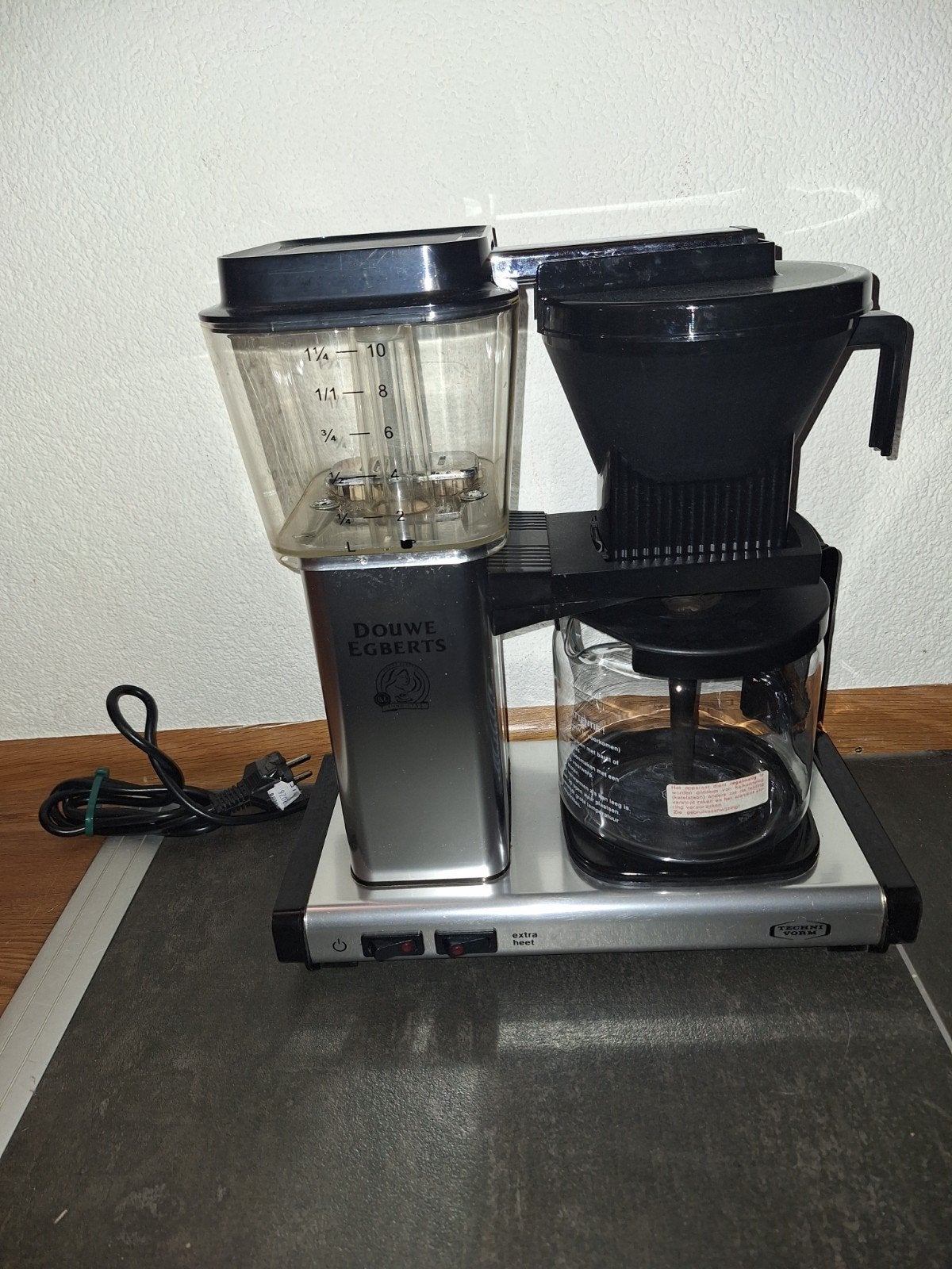 Douwe Egberts Moccamaster Koffiezetapparaat Technivorm., Witgoed en Apparatuur, Koffiezetapparaten, Gebruikt, 10 kopjes of meer