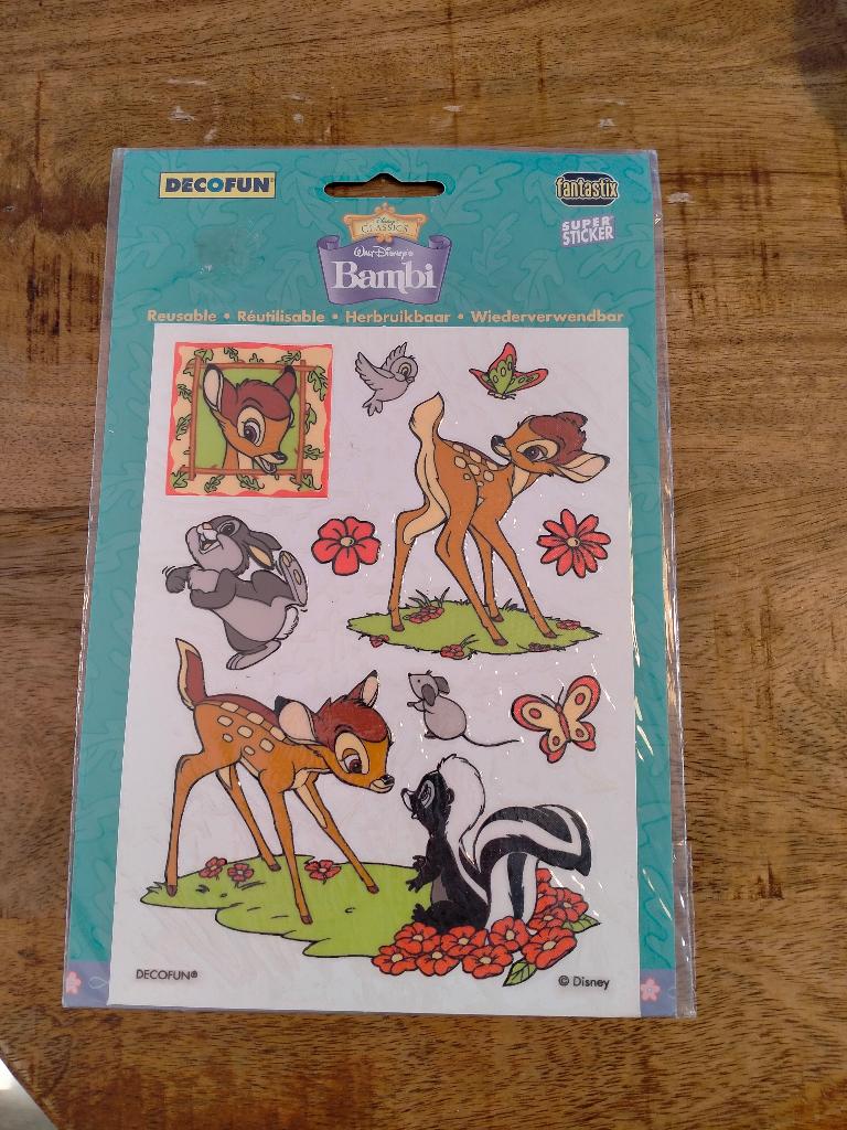 Bambi hert Disney sticker stickervel tekenfilm vel, Ophalen of Verzenden, Zo goed als nieuw, Overige typen