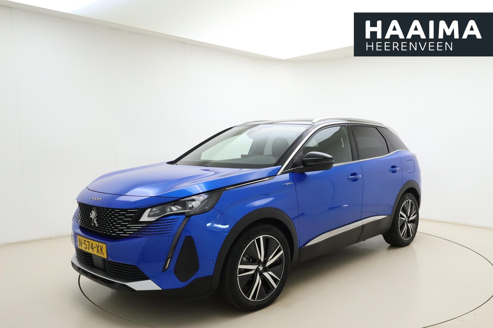 Peugeot 3008 1.6 HYbrid4 GT Pack 300 Pk | Electrische Achter, Auto's, Peugeot, Euro 6, 4 cilinders, Blauw, Bedrijf