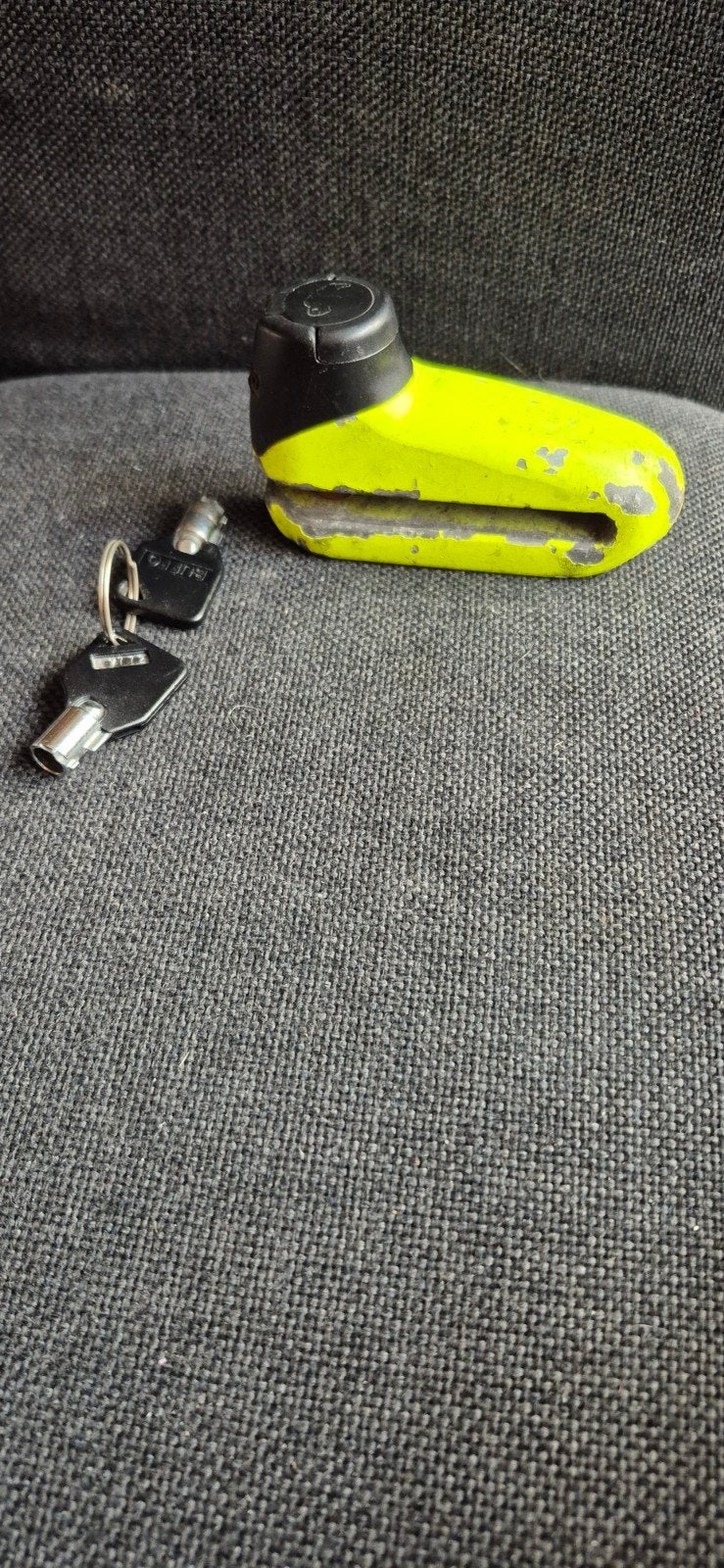 Gebruikt schijfremslot met sleutels, Motoren, Ophalen of Verzenden, Gebruikt