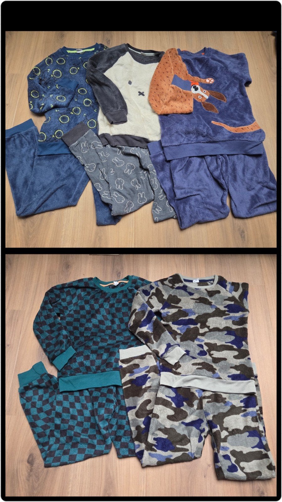 Set van warme pyjama's, mt 134/140, Ophalen of Verzenden