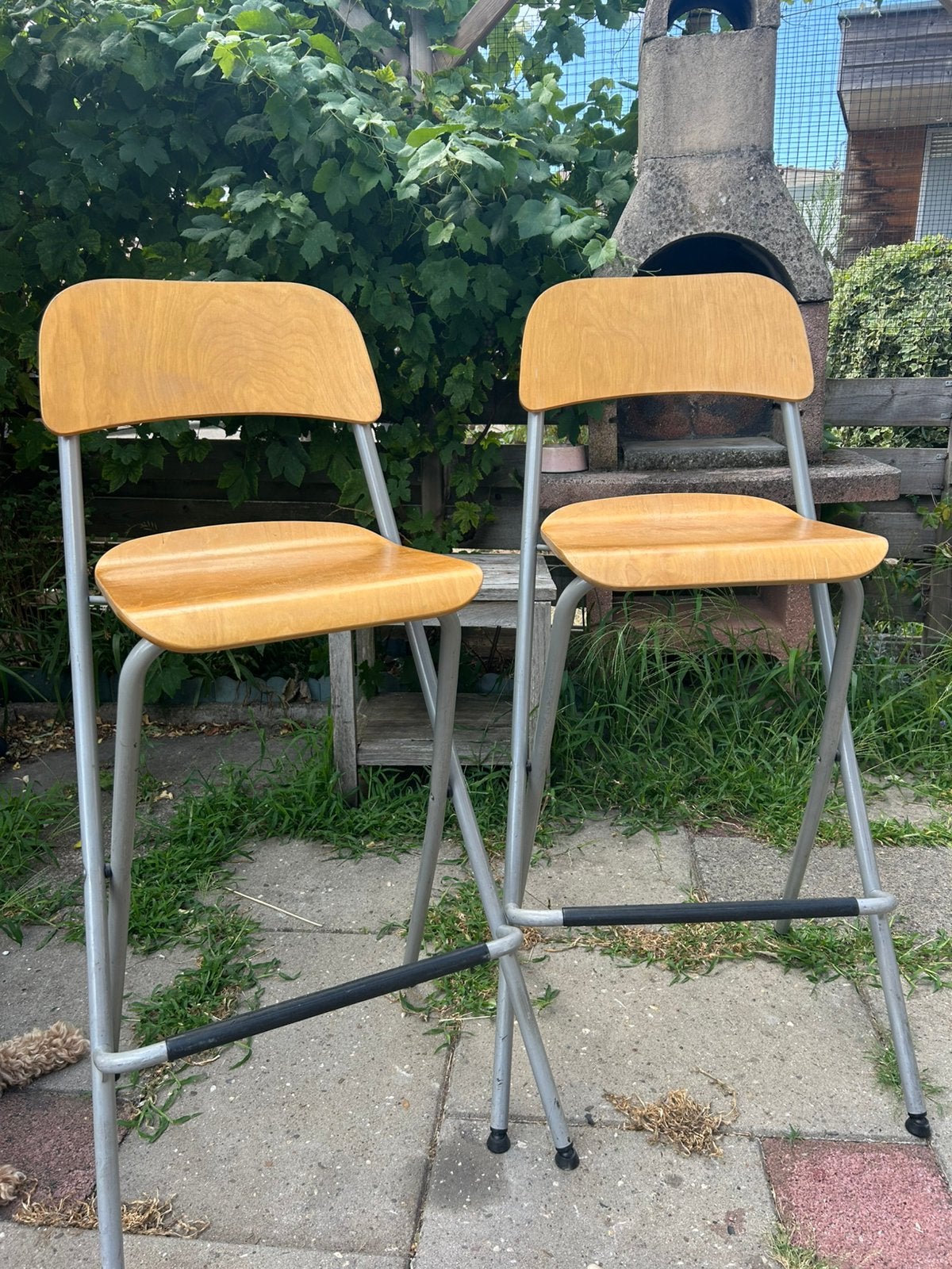 Barkrukken barstoel ikea, 2 krukken, Ophalen, Gebruikt, 60 tot 90 cm