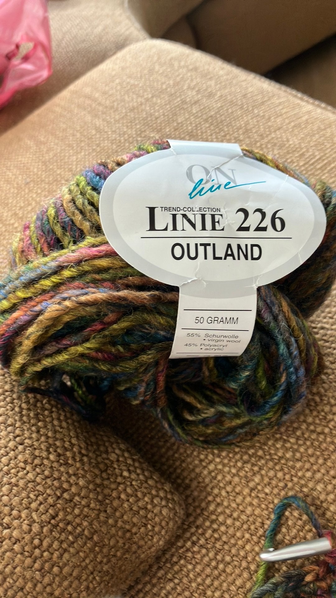 GEZOCHT: 12 bollen breigaren Linie 226 Outland kleur 3, Ophalen of Verzenden, Zo goed als nieuw, Breien of Haken, Wol of Garen