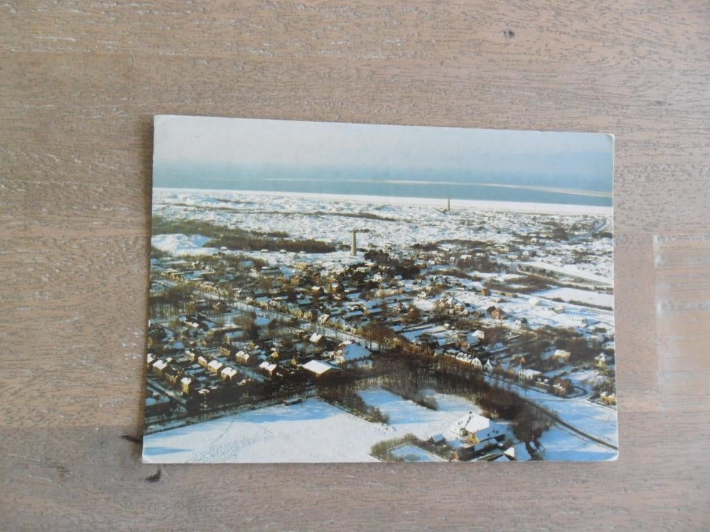 Schiermonnikoog, in de winter/luchtfoto, Verzenden, 1980 tot heden, Gelopen, Noord-Brabant