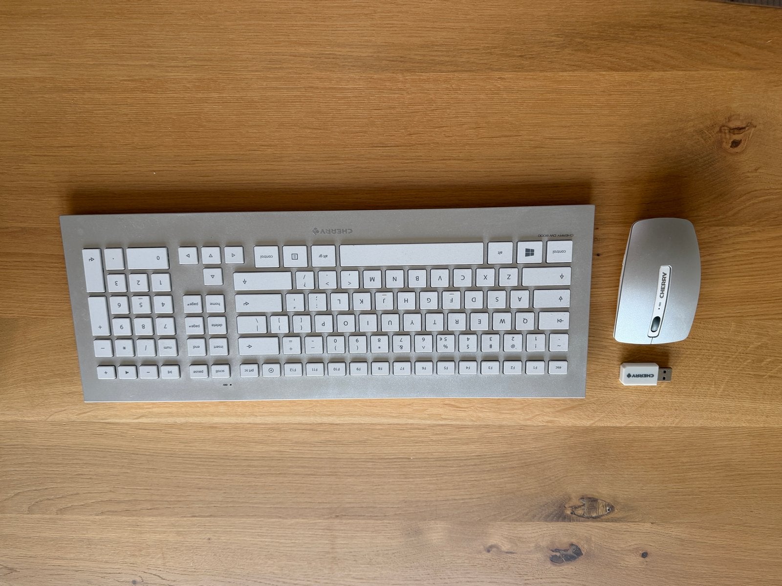 Cherry DW 8000 Draadloos Toetsenbord en Muis Set Qwerty, Draadloze ontvanger, Ophalen of Verzenden, Zo goed als nieuw, Draadloos
