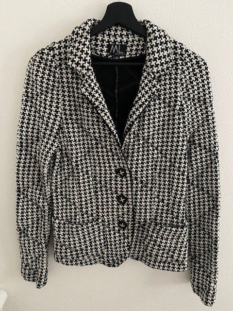 ML Collections jasje pied de poule zwart wit, Maat 38/40 (M), Meerkleurig, Ophalen of Verzenden, Zo goed als nieuw