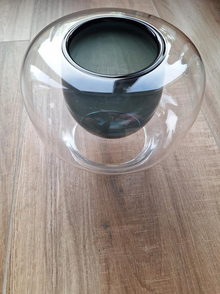 Hübsch vaas - Stijlvol en modern design, Overige kleuren, Ophalen of Verzenden, Minder dan 50 cm, Glas