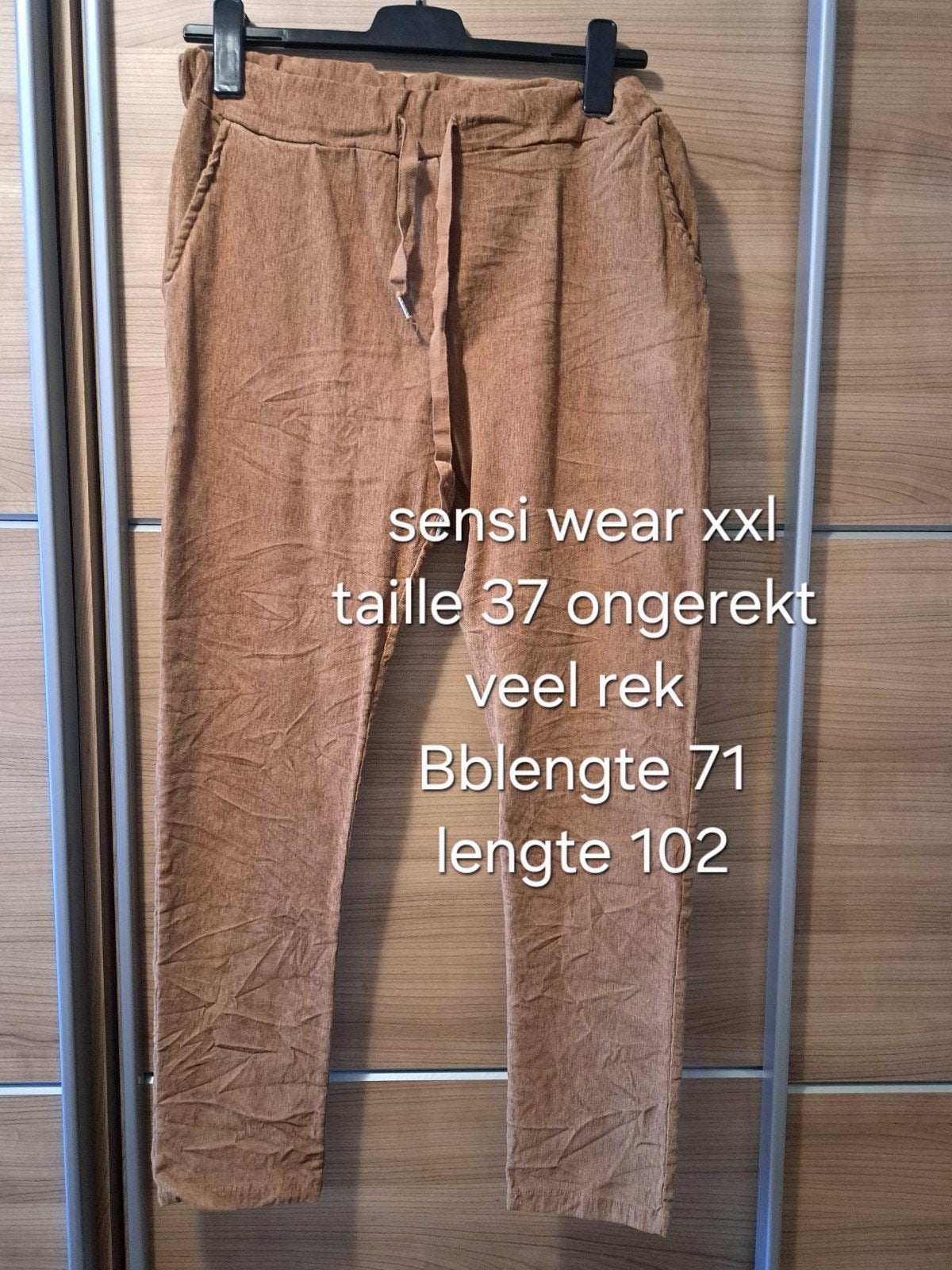 Mooie bruine stretch broek xxl, Bruin, Maat 46/48 (XL) of groter, Zo goed als nieuw, Lang