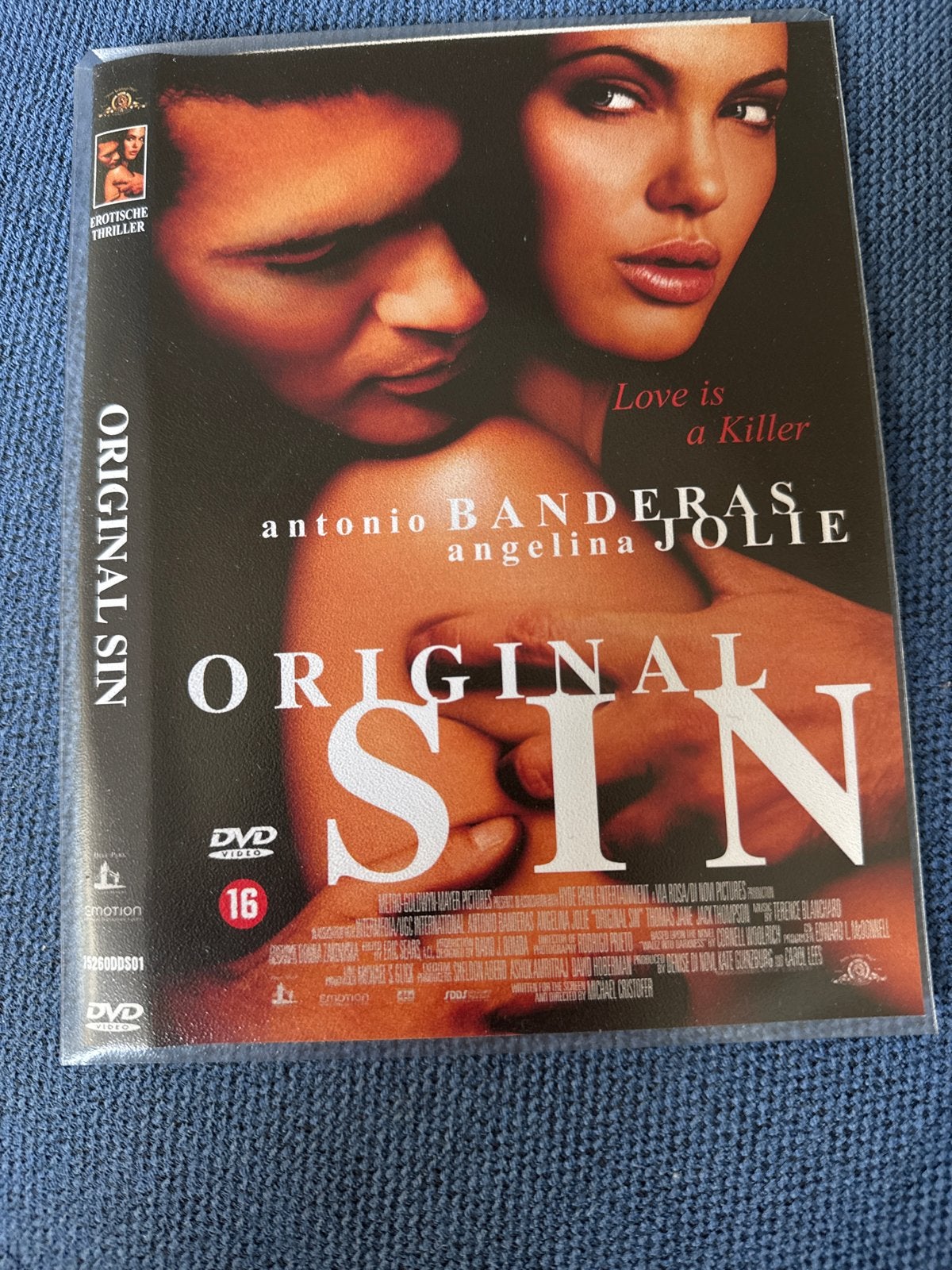 Original Sin DVD - Antonio Banderas & Angelina Jolie, Vanaf 16 jaar, Ophalen, Gebruikt, Actiethriller