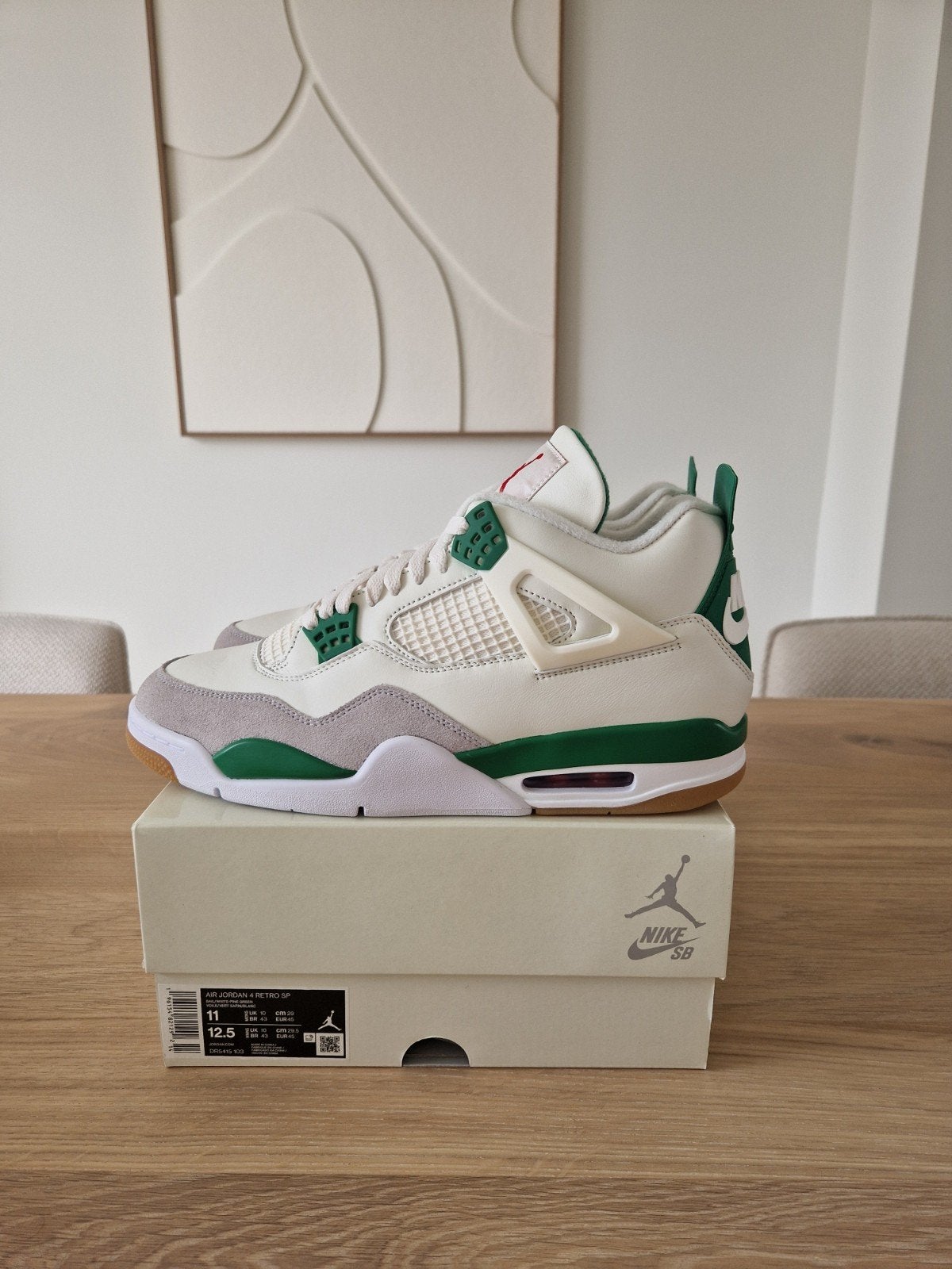 Nike Air Jordan 4 x SB Pine Green | 45, Overige kleuren, Nieuw, Ophalen of Verzenden, Sneakers of Gympen
