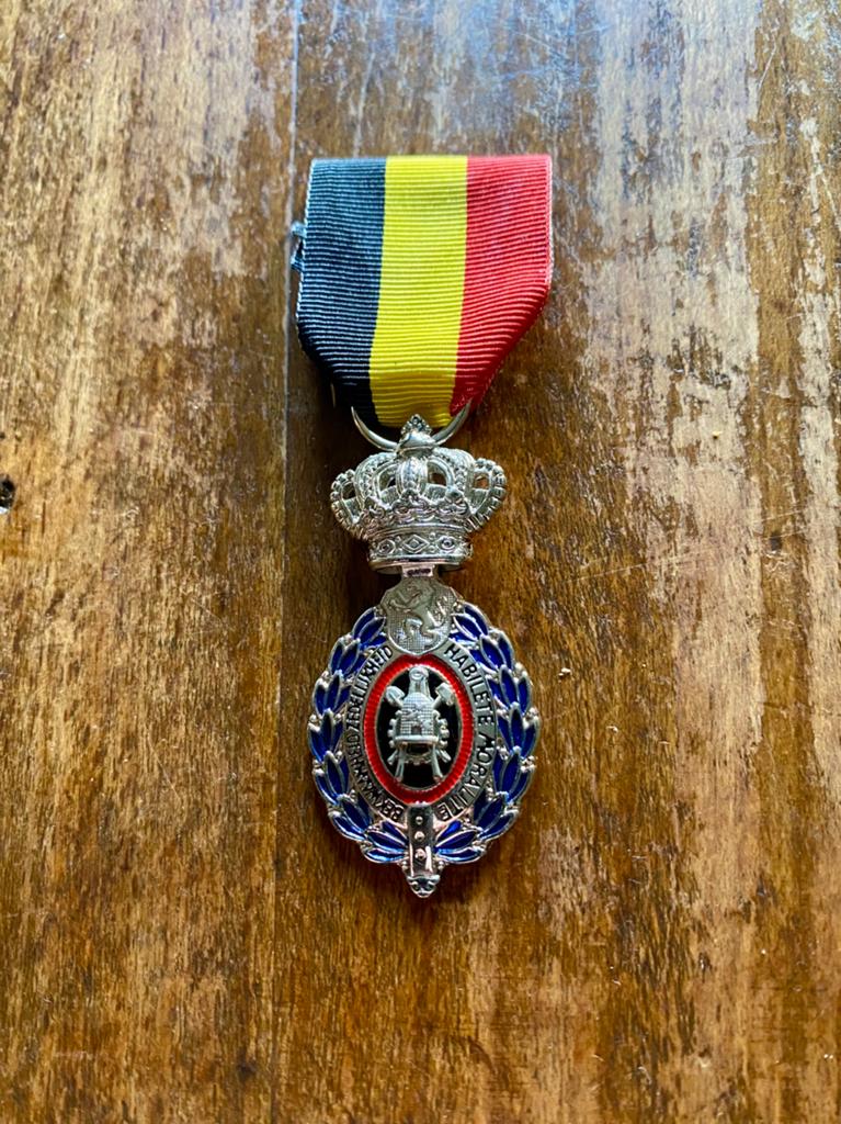 Belgische medaille in doosje., Postzegels en Munten, Penningen en Medailles, Verzenden, Overige materialen, Buitenland