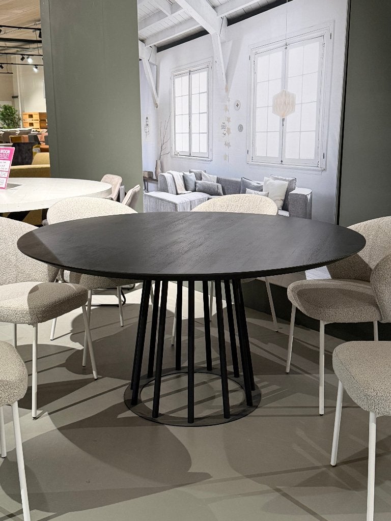 tafel rond zwart met sterke lak 150x150cm **SALE**, Huis en Inrichting, Tafels | Eettafels, Ophalen, 150 tot 200 cm, Nieuw, Hotel chique