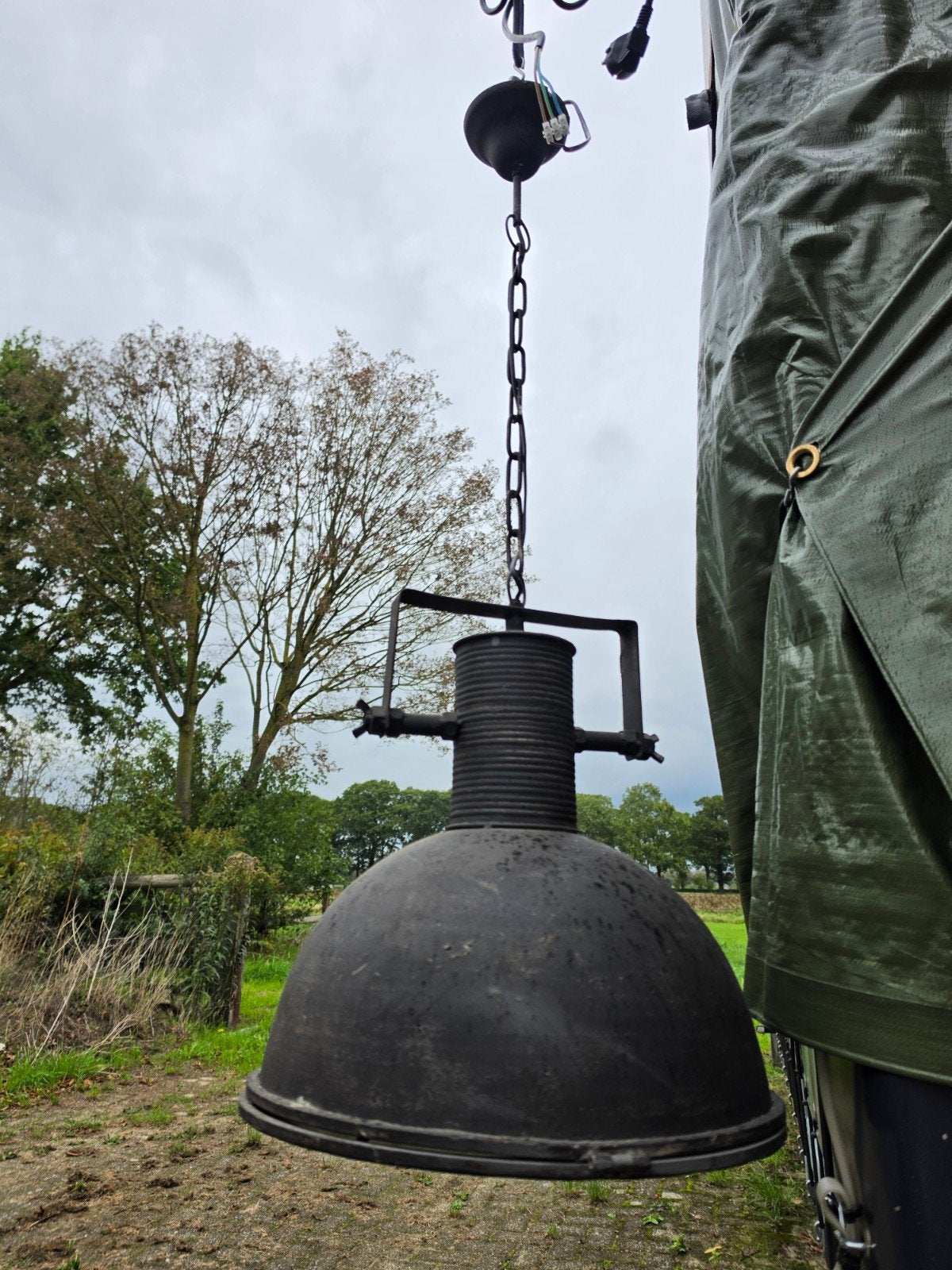zwart metalen hanglamp, Huis en Inrichting, Ophalen