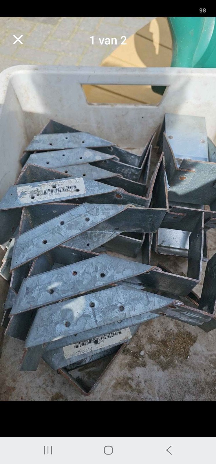 balkdragers 63x160mm 16 stuks, Doe-het-zelf en Verbouw, IJzerwaren en Bevestigingsmiddelen, Ophalen of Verzenden