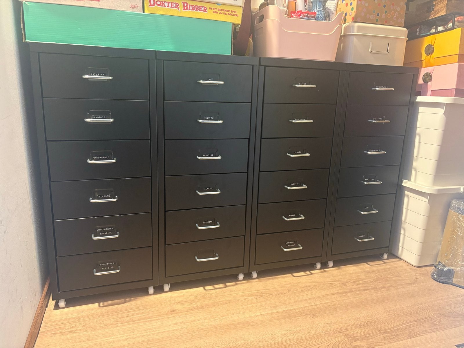 IKEA Helmer ladeblokken (4 stuks) - Zwart, Ophalen of Verzenden, Gebruikt