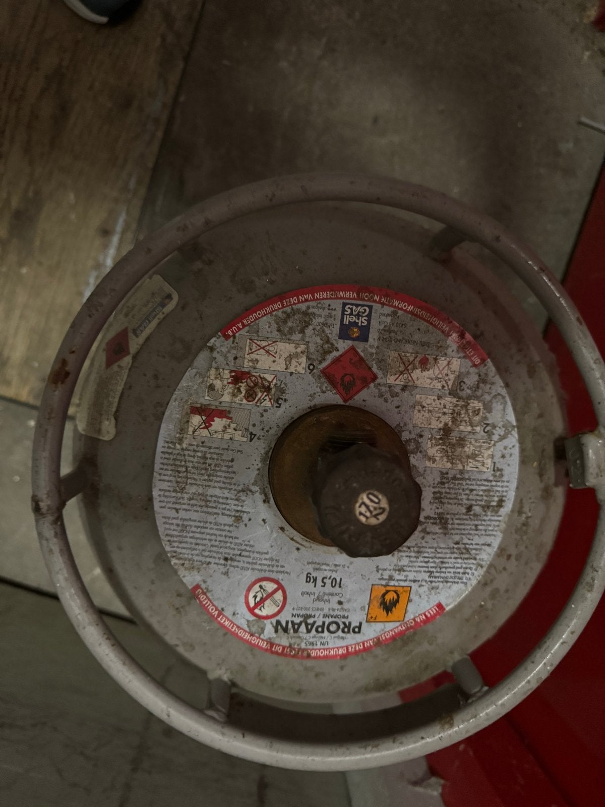 Shell Gas Propaan Gasfles 10,5 kg (niet leeg), Ophalen, Gebruikt