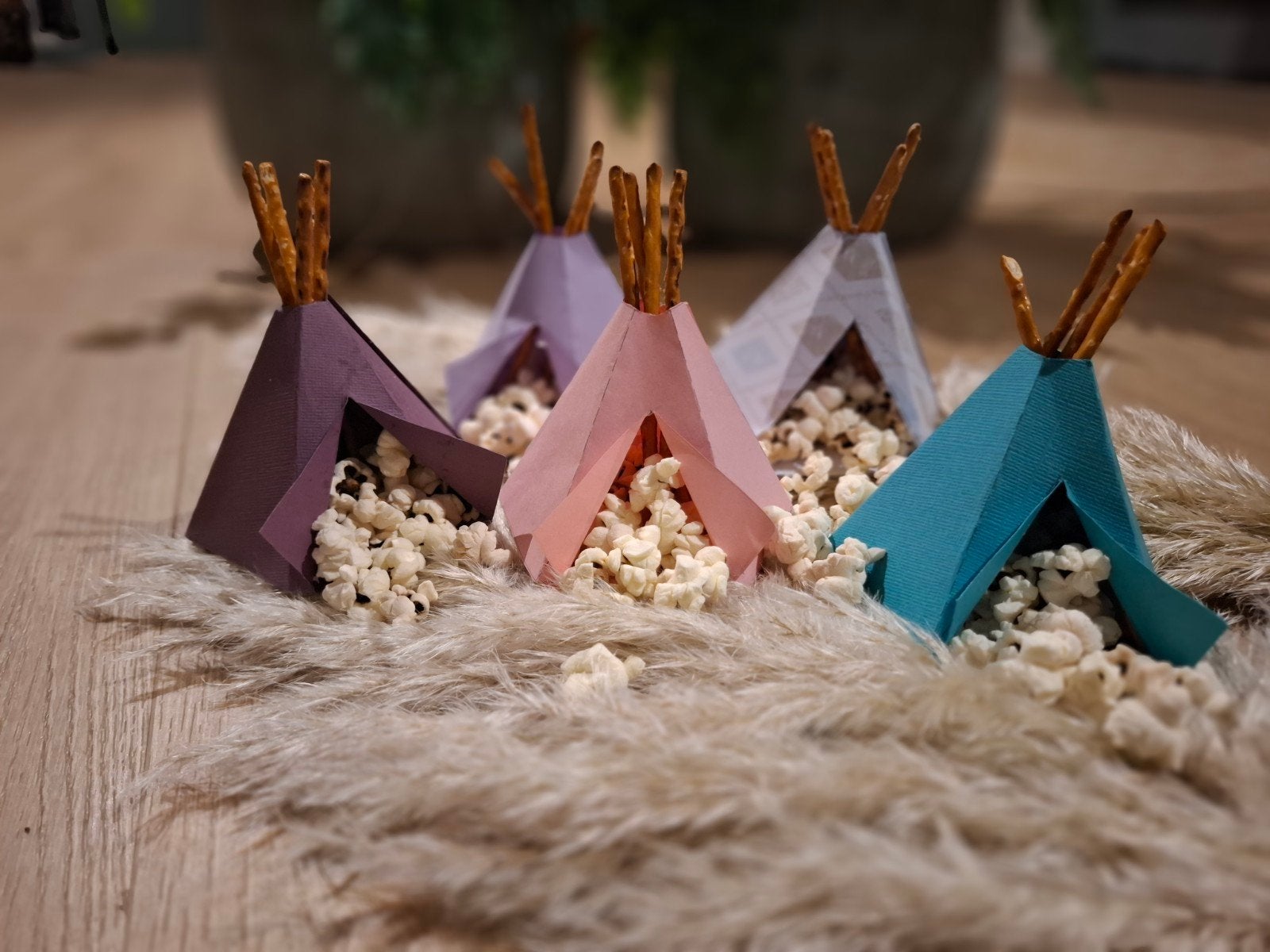 Leuke tipi traktatie doosjes - set van 5, Ophalen, Nieuw, Overige typen