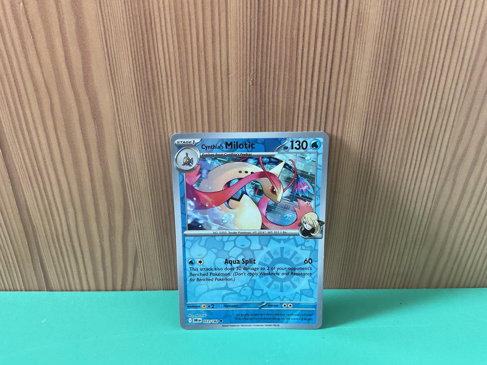 Cynthia's Milotic Pokémon Kaart - Stage 1, HP 130, Ophalen, Gebruikt, Losse kaart