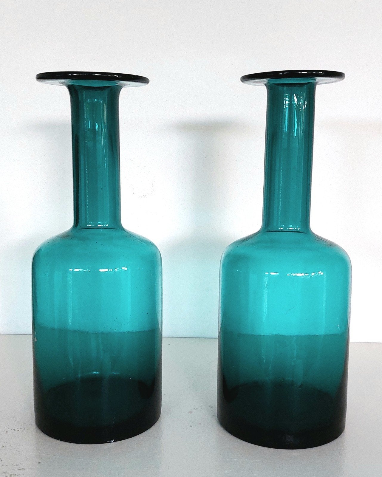 Set van 2 Gul vazen Holmegaard Otto Breuer Denemarken, Ophalen of Verzenden