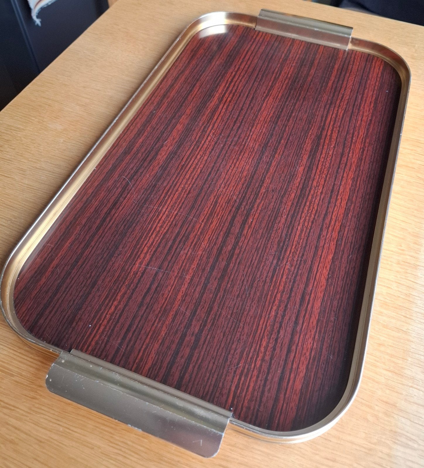Vintage Italiaans dienblad. Art Deco, Huis en Inrichting, Overige materialen, Met handvatten, Gebruikt, Ophalen of Verzenden
