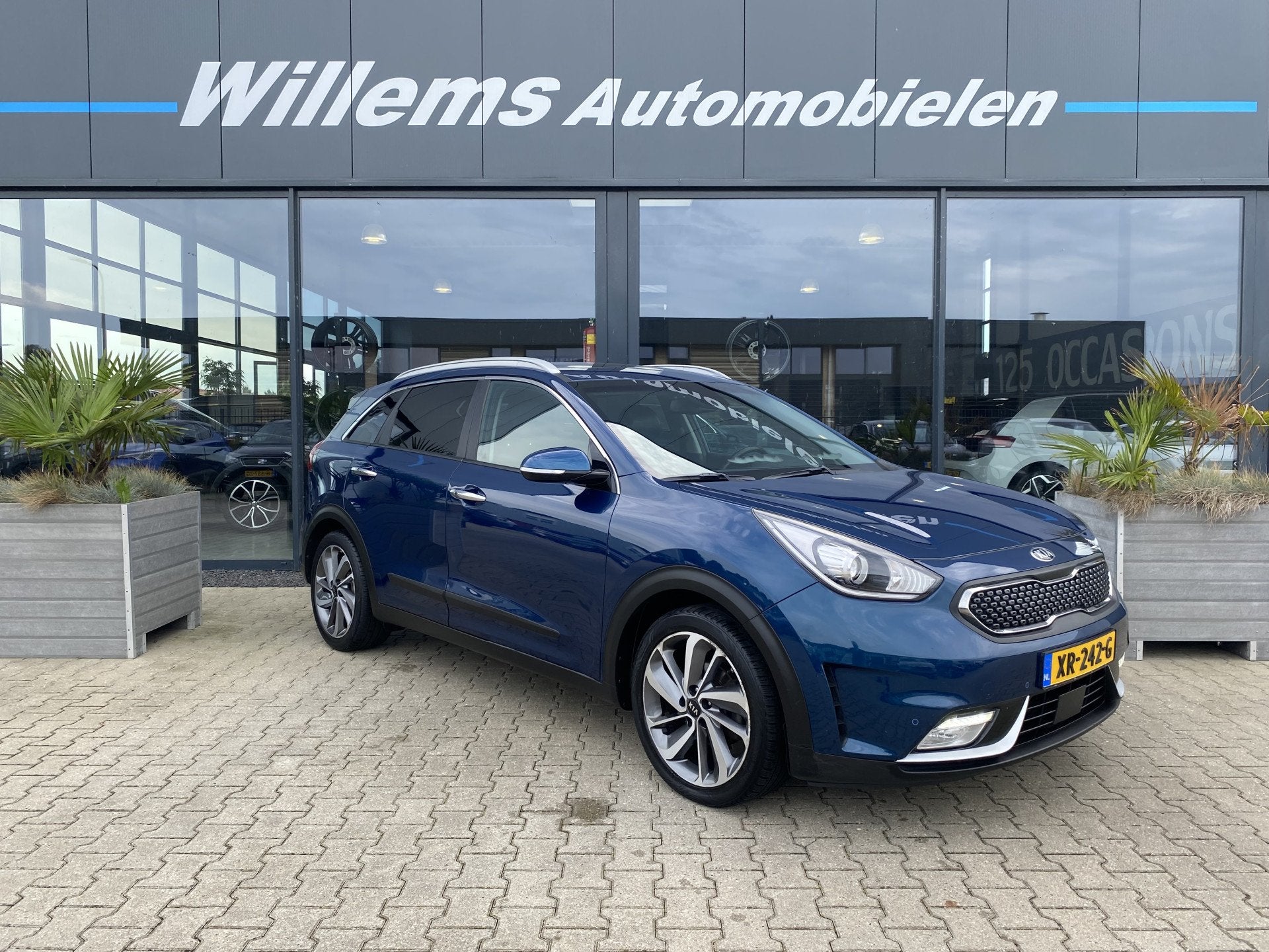 Kia Niro 1.6 GDi Hybrid BusinessLine Stoelverwarming & Stuur, Auto's, Dealer onderhouden, Gebruikt, Met garantie (alle), Blauw
