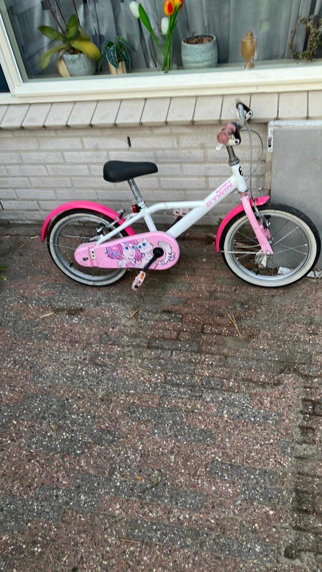 B’Twin kinderfietsje, Ophalen, Gebruikt, Velgrem, Handrem