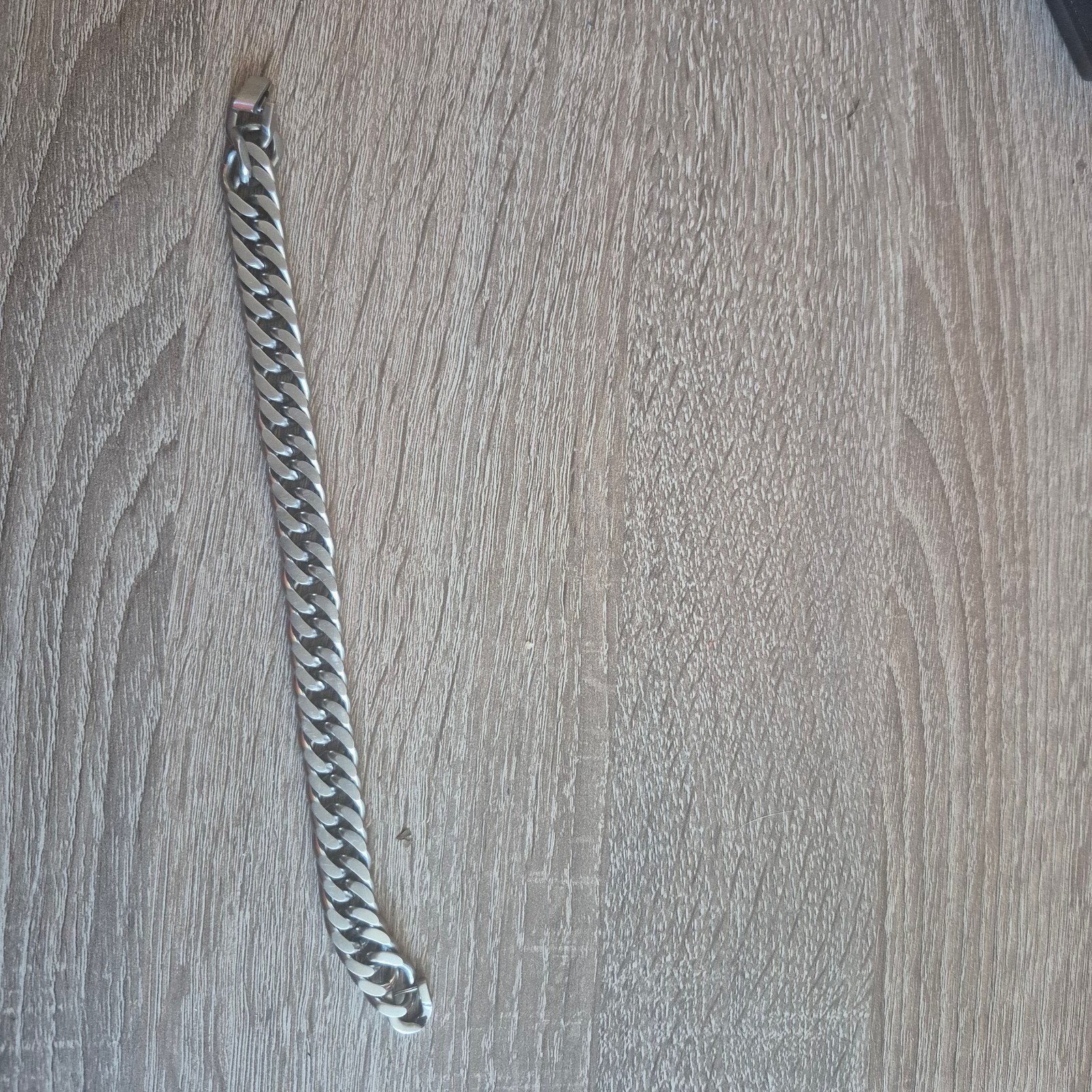 Stalen schakelarmband, Ophalen, Gebruikt, Zilver, Staal