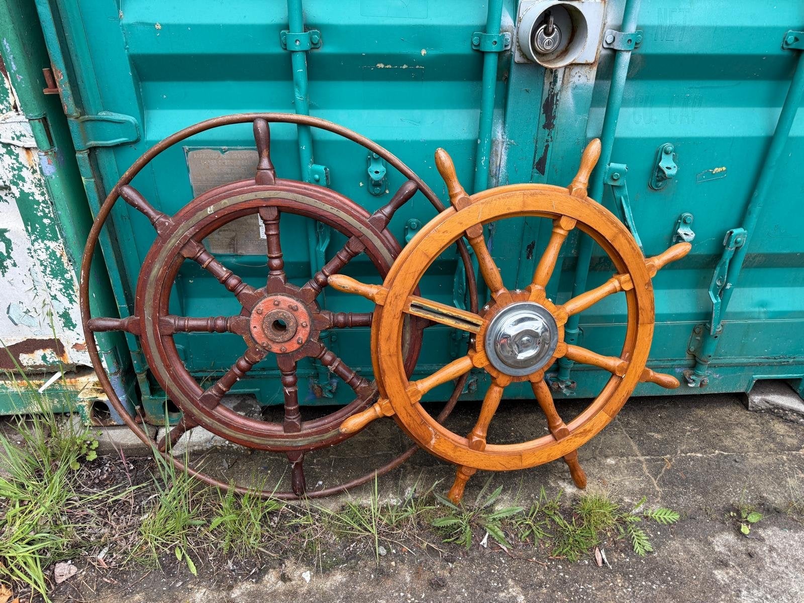 Antieke scheepsroeren en katrollen, Antiek en Kunst, Ophalen