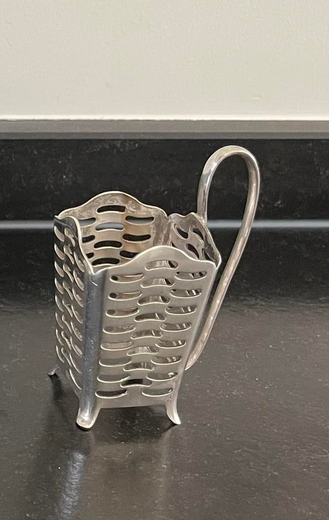 Verzilverde maggi houder, Antiek en Kunst, Ophalen of Verzenden, Zilver
