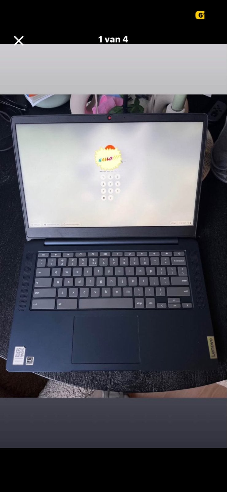 Lenovo Chromebook, Computers en Software, Windows Laptops, Ophalen, Qwerty, 14 inch, Zo goed als nieuw