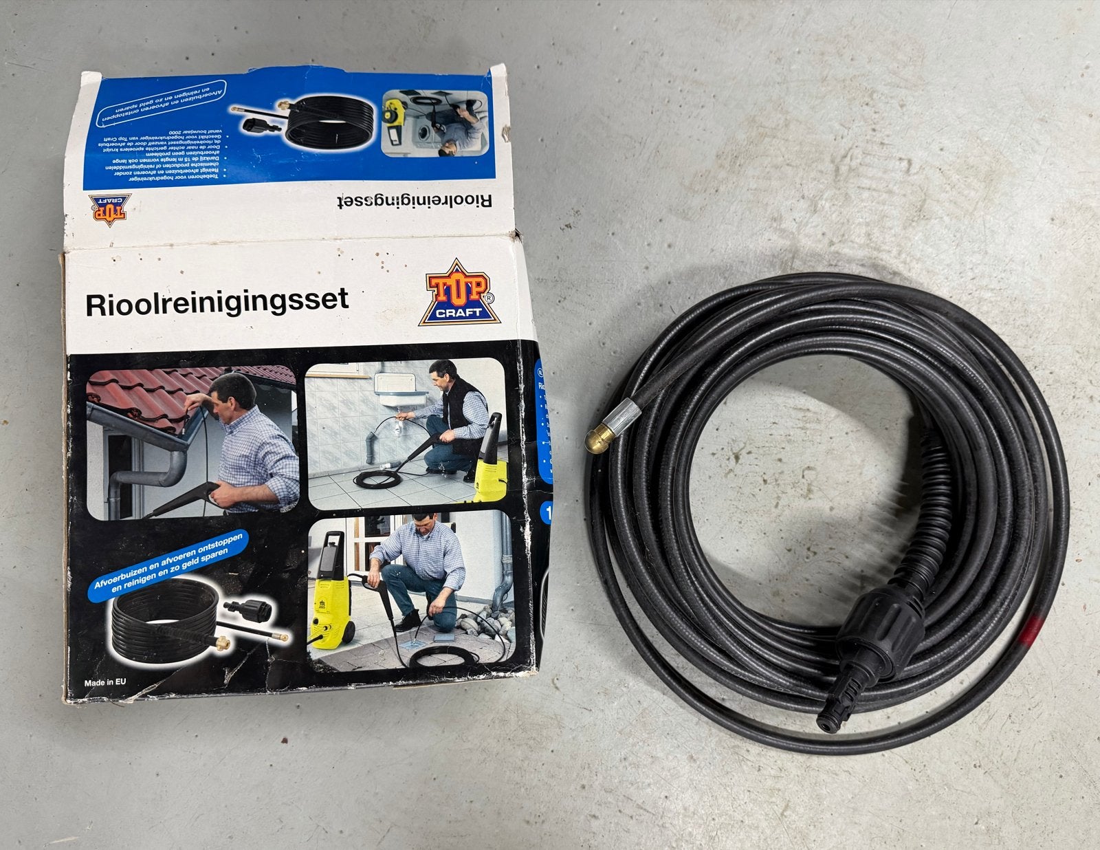 Rioolreinigingsset voor een Top Craft hogedrukreiniger, Ophalen of Verzenden, Gebruikt, Overige typen