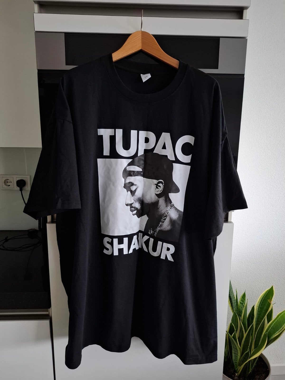 Nieuw zwart T-shirt, opdruk van de rapper Tupac, 5XL, Ophalen of Verzenden, Nieuw, Zwart, Shirt