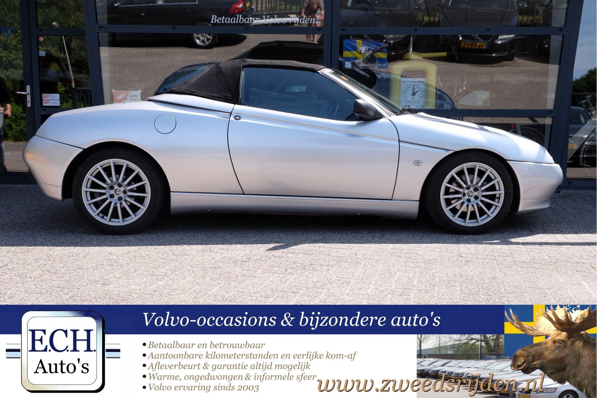 Alfa Romeo Spider 2.0-16V T.Spark,leer, 17 inch, (bj 2000), Auto's, Voorwielaandrijving, 1970 cc, Bedrijf, 2 stoelen