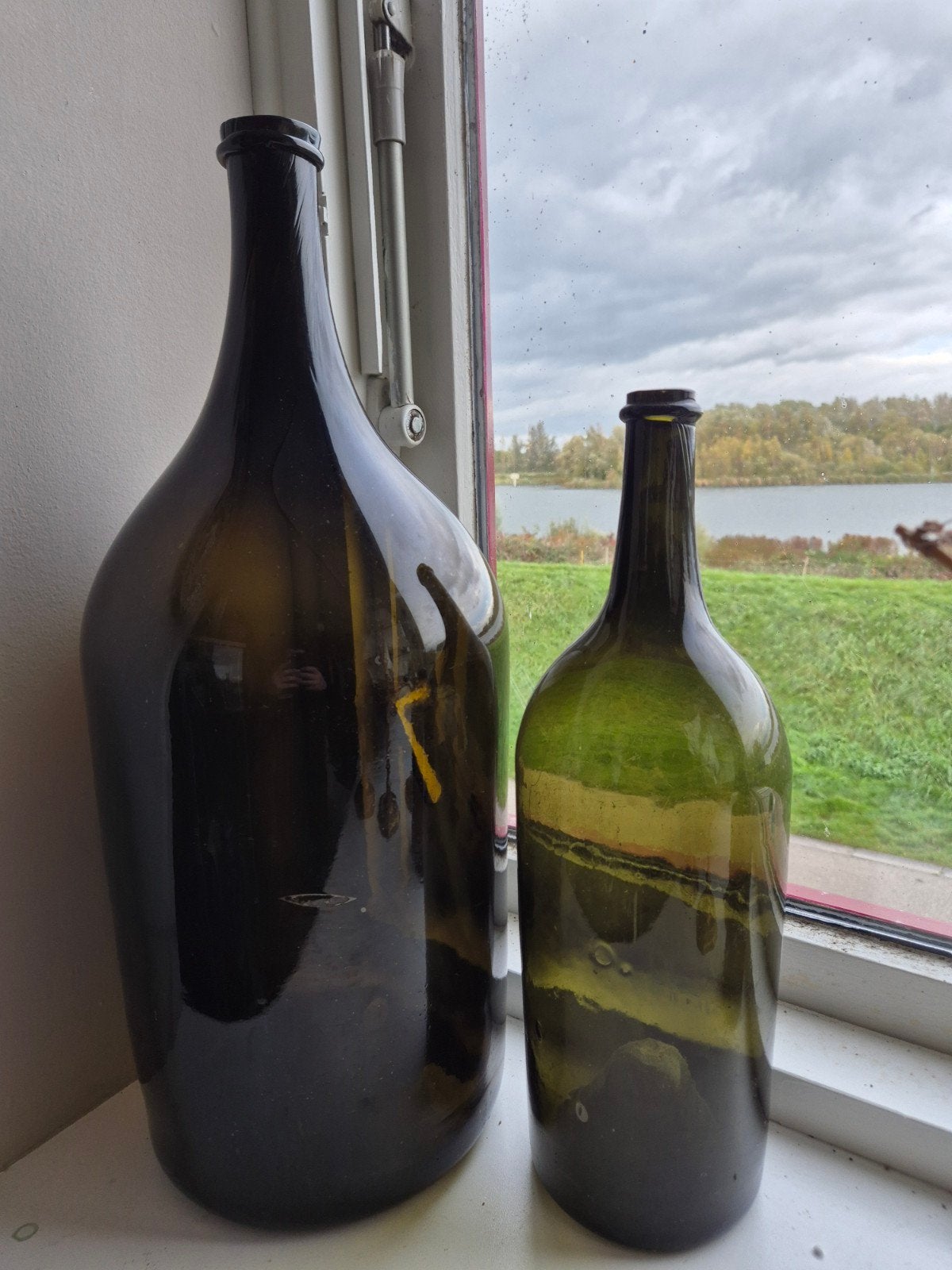 2 Antieke 19e eeuwse Glazen Flessen, Antiek en Kunst, Ophalen of Verzenden