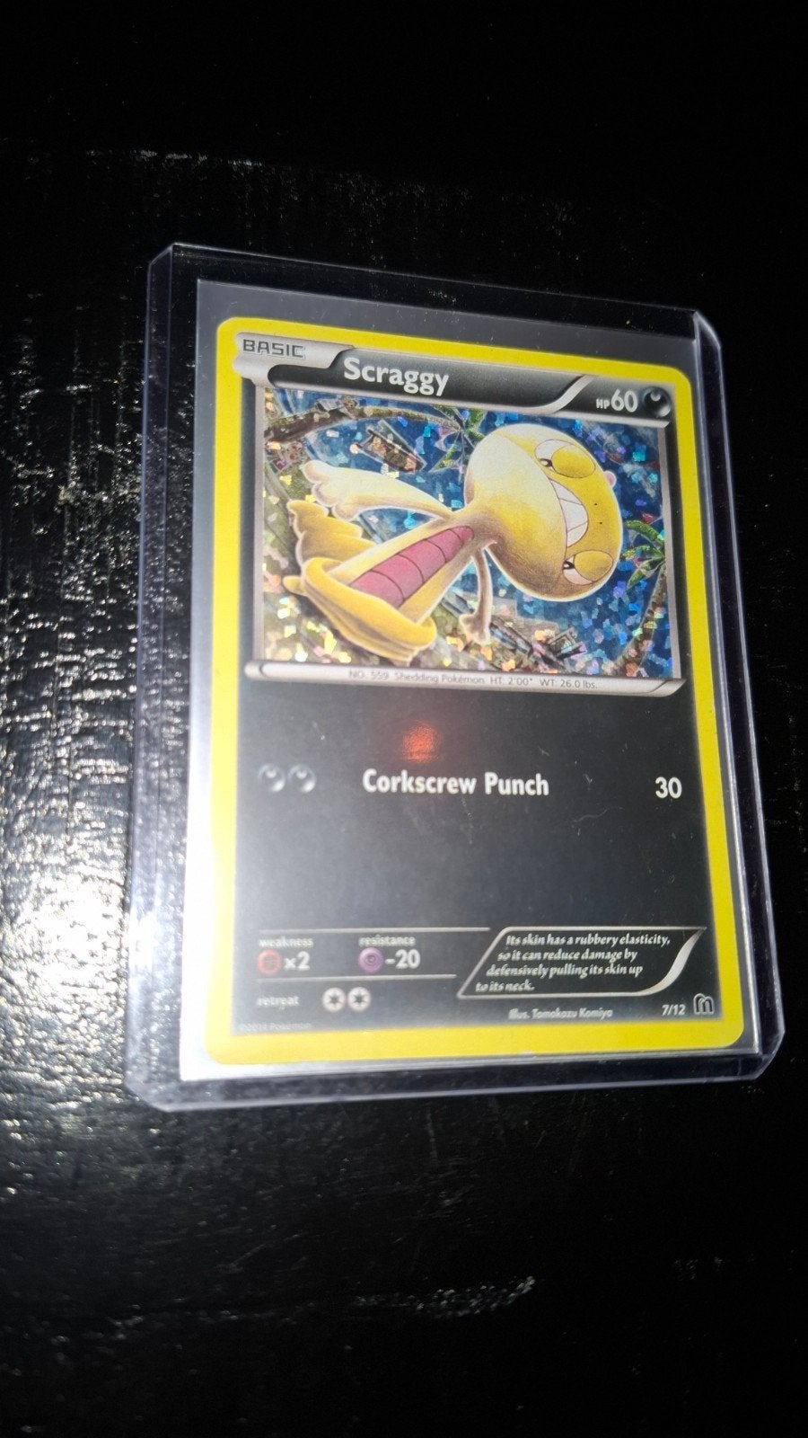 Pokémon Kaart Scraggy 7/12 - 2014 McDonald's collectie, Ophalen of Verzenden, Gebruikt, Losse kaart