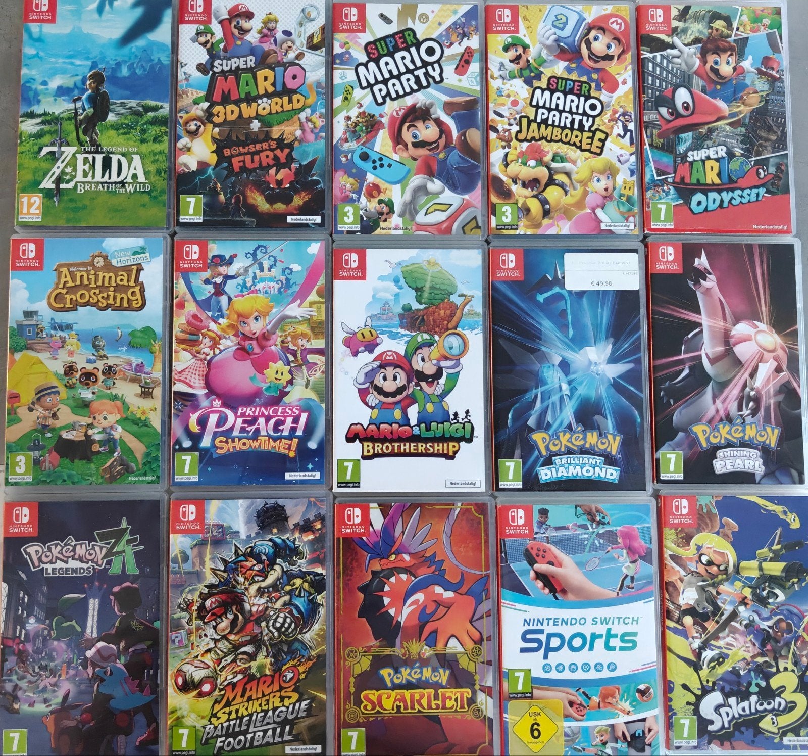 Diverse Nintendo Switch games - Mario, Pokémon, Diablo