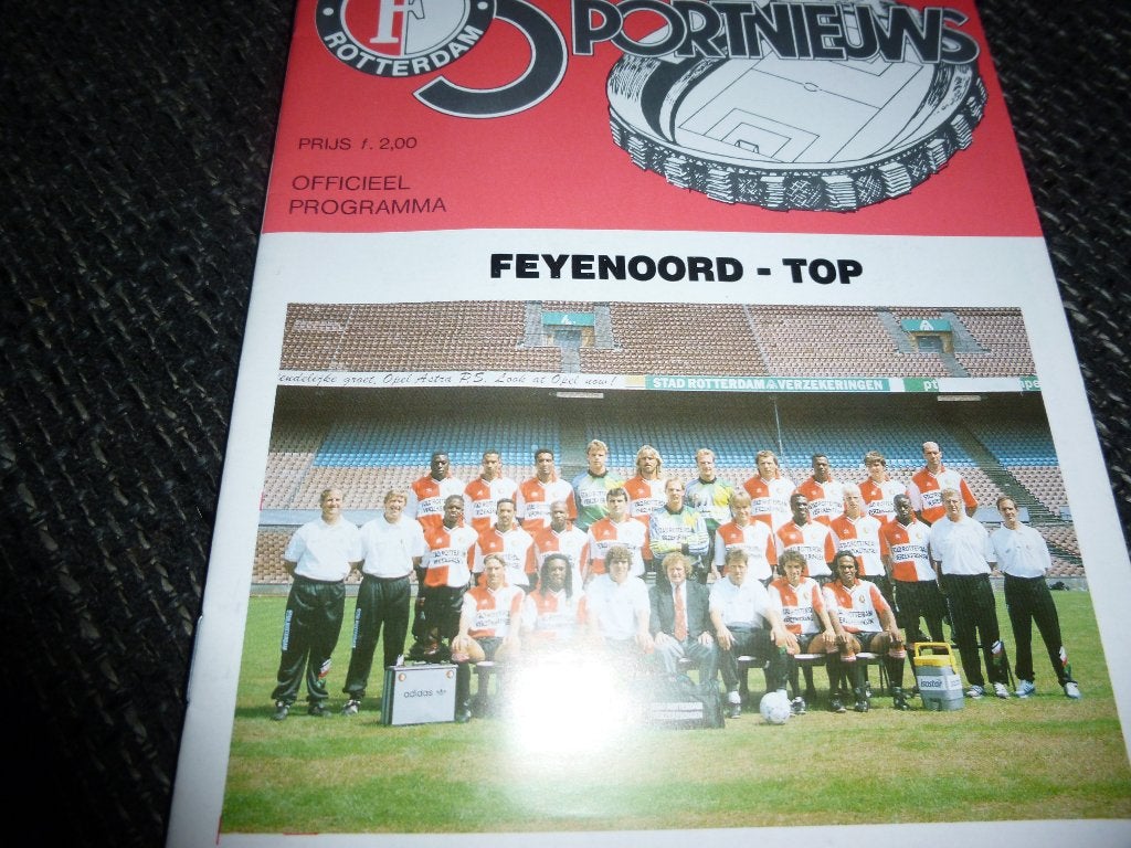 Feyenoord-Topp Oss beker 92/93, Verzenden, Zo goed als nieuw, Feyenoord, Overige typen
